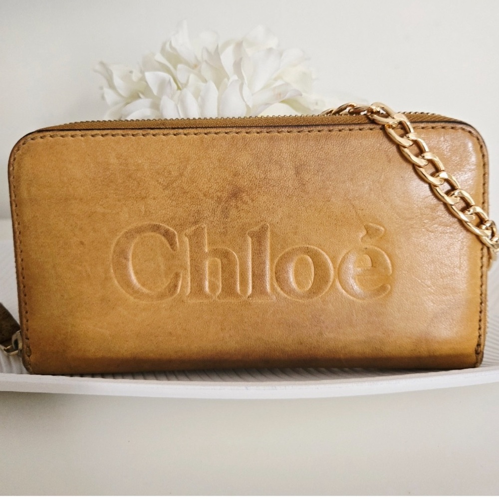 Upcycled Chloe Wallet with Crossbody Chain